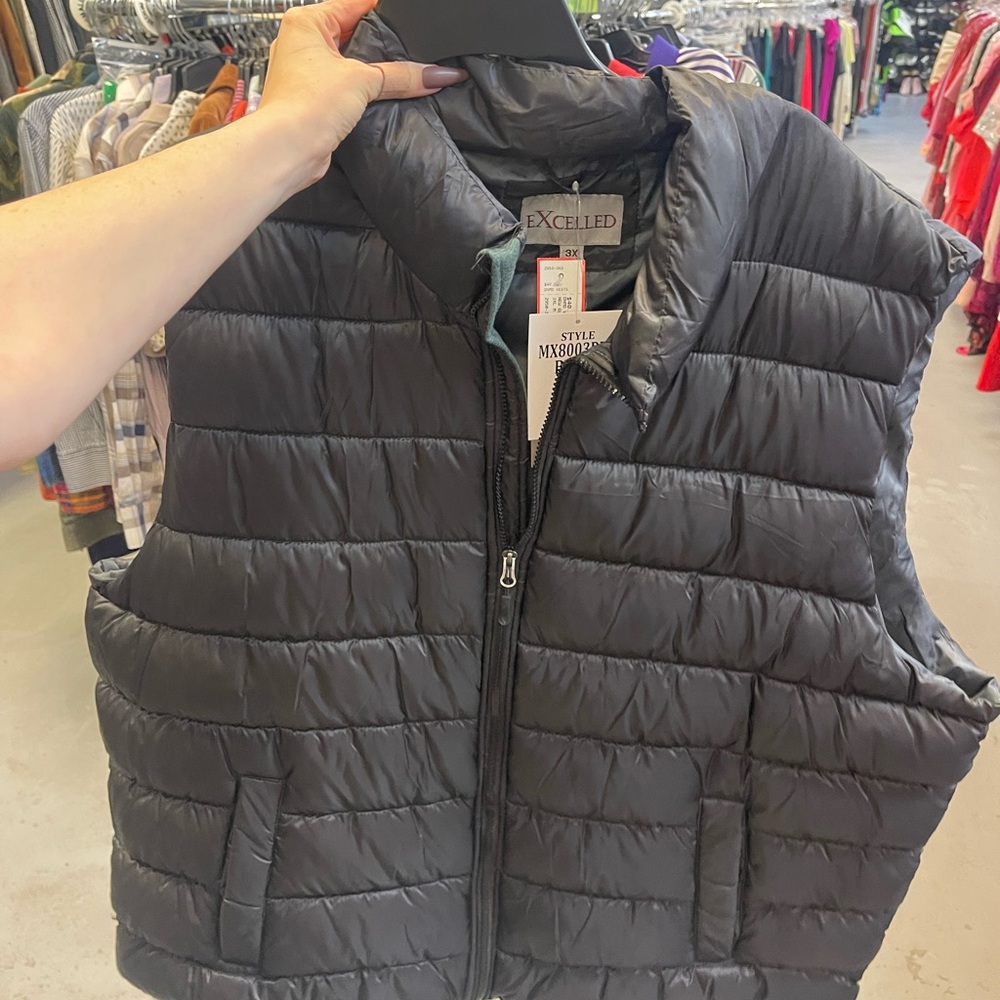 Excelled Kids Black Puffer Vest
